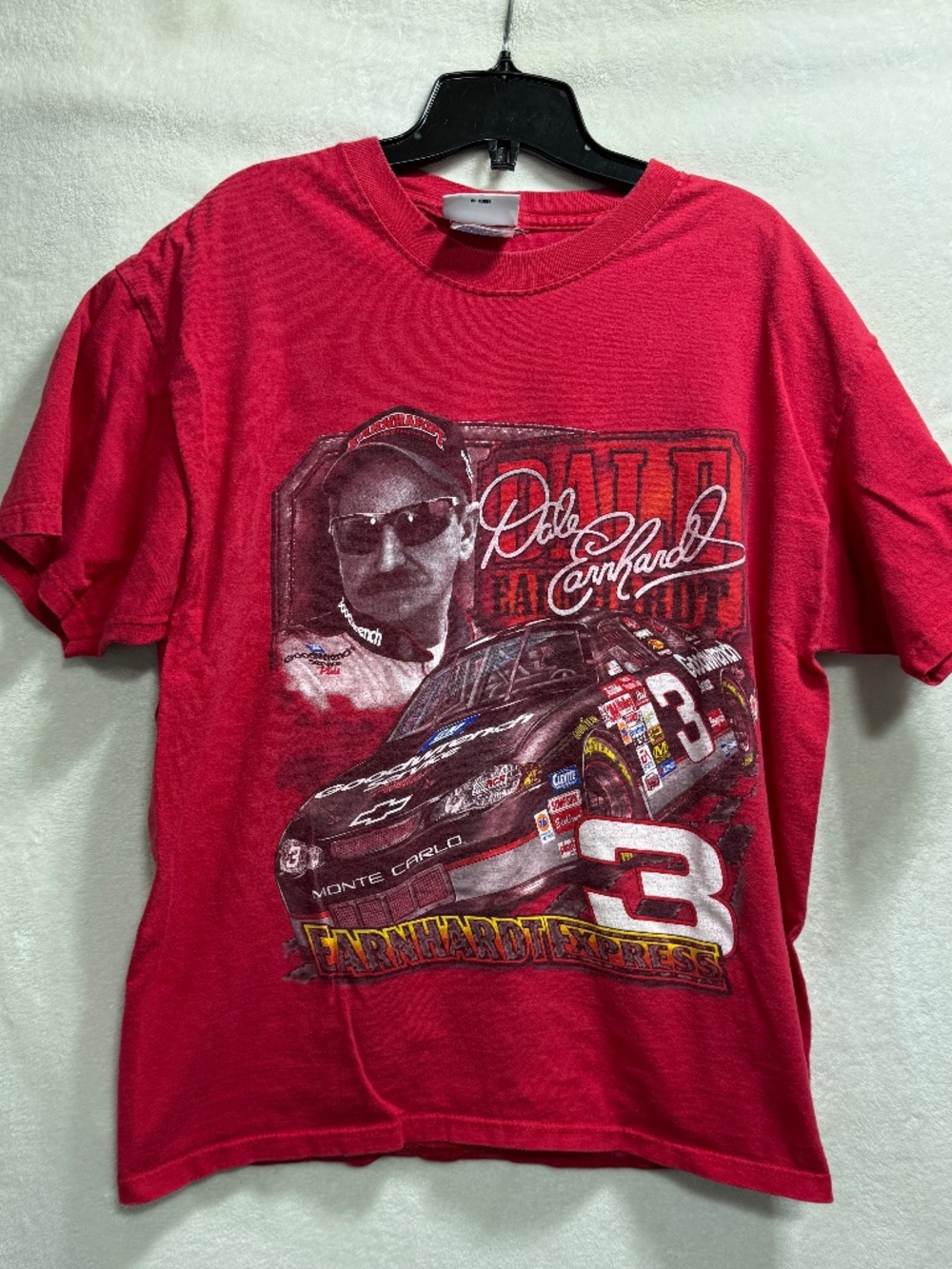 Vintage Dale Earnhardt #3 Large Nascar T-shirt - Red Double Sided Chase